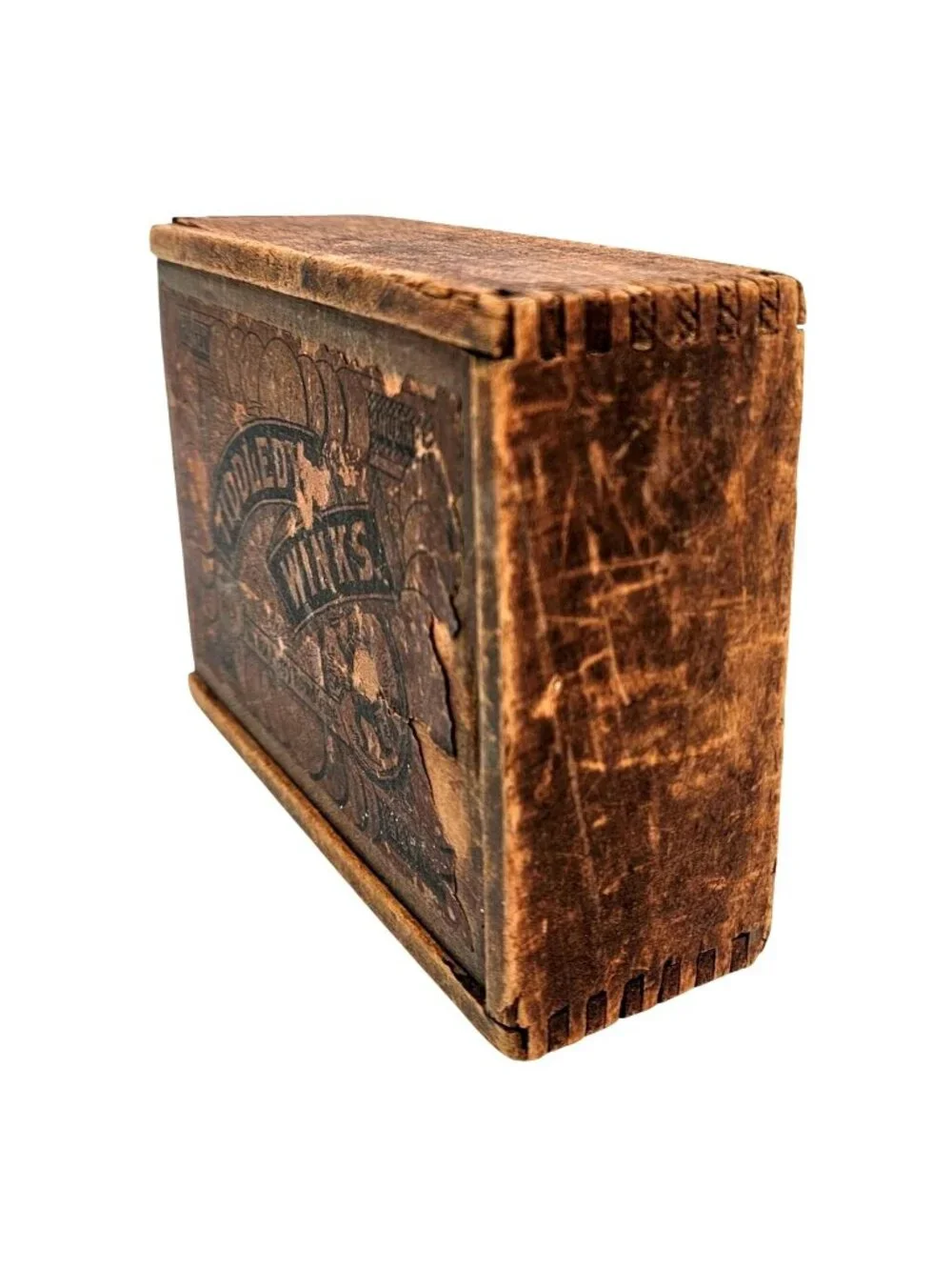 Antique 1890s Tiddledy Winks Wooden Sliding Lid Box Victorian Card Games - Picture 9 of 16